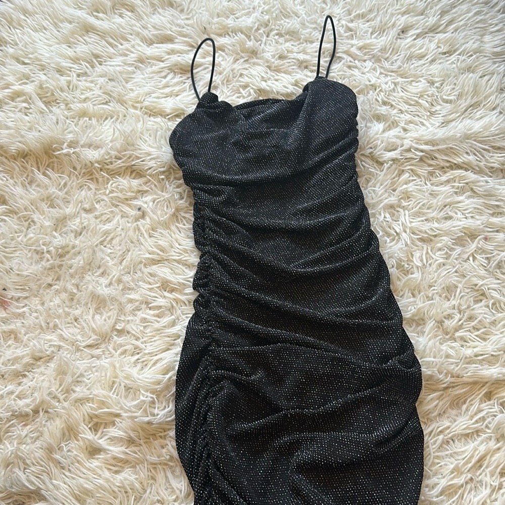 princess polly black sparkly tight mini dress